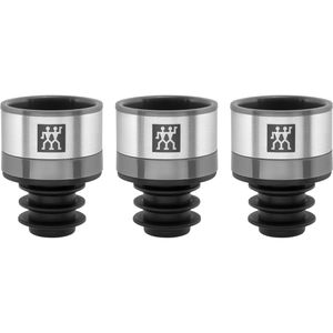 Zwilling Weinverschluss Fresh & Save Vakuum, Edelstahl, grau, luftdicht, 3 Stück