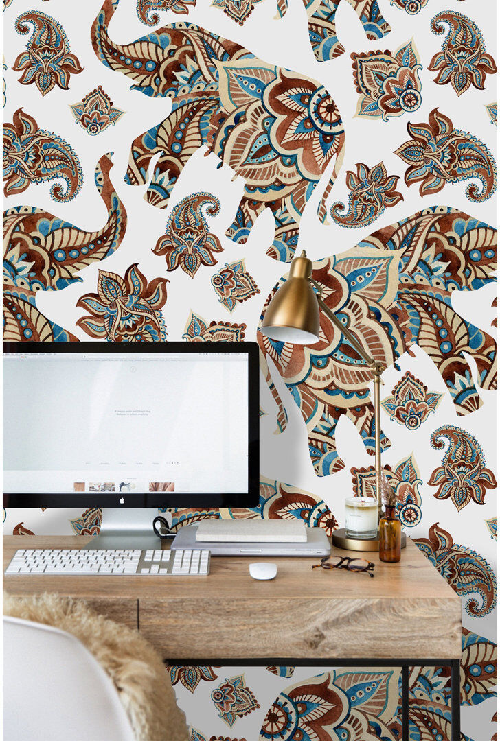 Latitude Vive Annaliz Matte Mural White/Yellow/Red 416 x 254cm