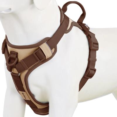 Inspired Finds Luxury Chocolate No Pull Dog Harness With Adjustable Chest Strap caffeine xl