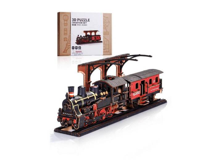 LuxusKollektion 3D-Puzzle Holzpuzzle Dampflok 3D Vintage, Puzzleteile