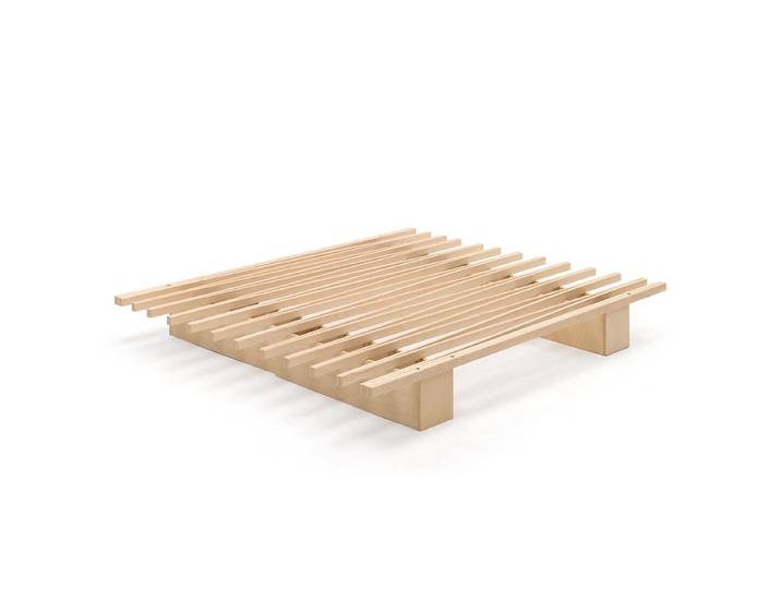 Tojo - 'V' Bett, verstellbar, 90 - 172 x 23 cm, Buche natur