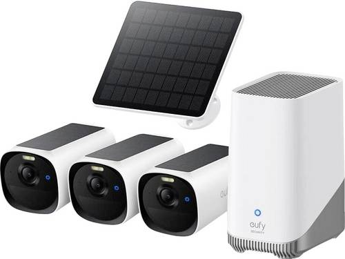 Eufy EufyCam E40 3-Cam Kit E8144326 Funk, Kabellos, LAN, WLAN IP, Funk-Überwachungskamera-Set