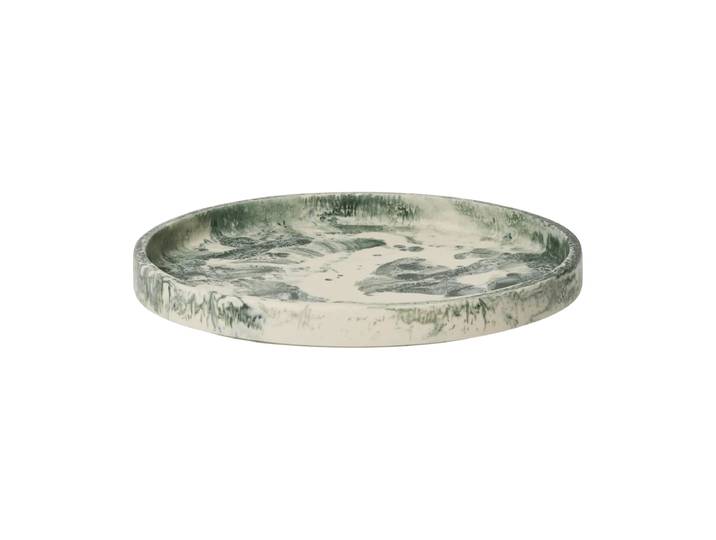 Ferm Living Plateau de décoration Mist Ø30 cm Emerald-off-white