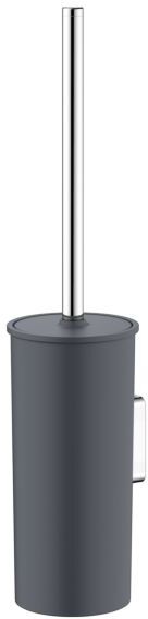 KEUCO Moll Toilettenbürstengarnitur 12764010101 mit Kunststoffgehäuse, Bürste mit Deckel, Wandmodell, verchromt/anthrazit