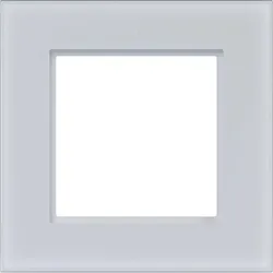 Hager WAD8100GWM Rahmen 1fach, A.8, Glas lichtweiß matt