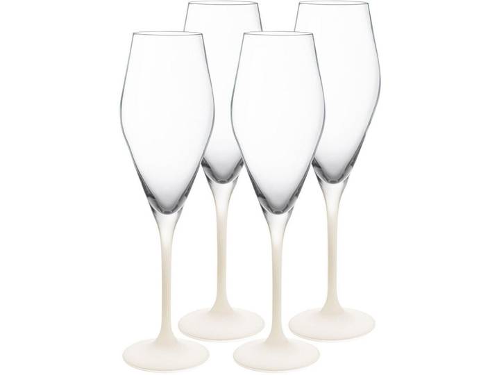 Villeroy & Boch Gläserset, Klar, Weiss, Glas, 4-teilig, 260 ml, Glas, Gläser-Sets