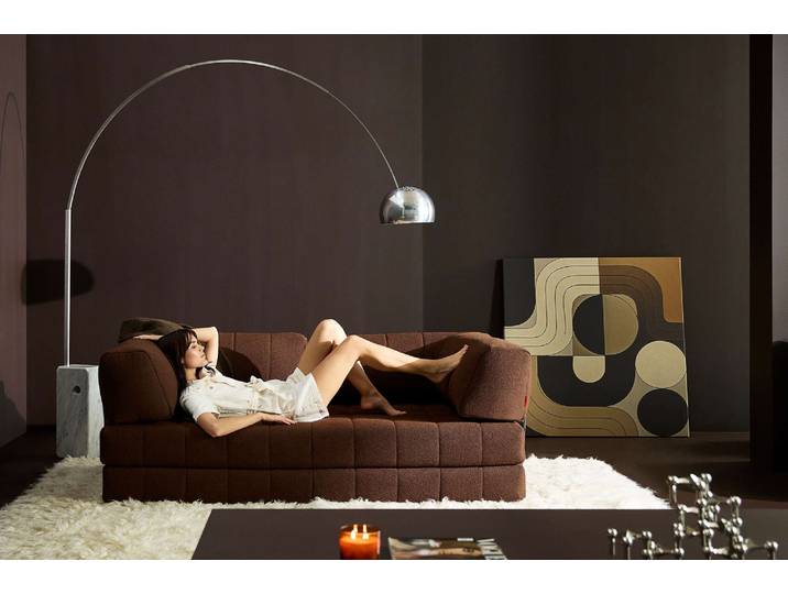 Schlafsofa INNOVATION LIVING ™ Cozypad C02 - Modulsofa mit Daybed-Funktion – umklappbar , braun (dunkelbraun), B:208cm H:77cm T:104cm, 100% PES, Sofas, Schlafsofa, Umklappbar, Modular Designbar, komfortabel
