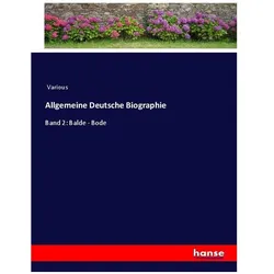 Allgemeine Deutsche Biographie, Belletristik von Various
