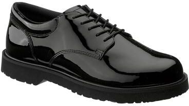 Bates High Gloss Duty Oxford Shoes - Mens 10 Black Oxford Medium