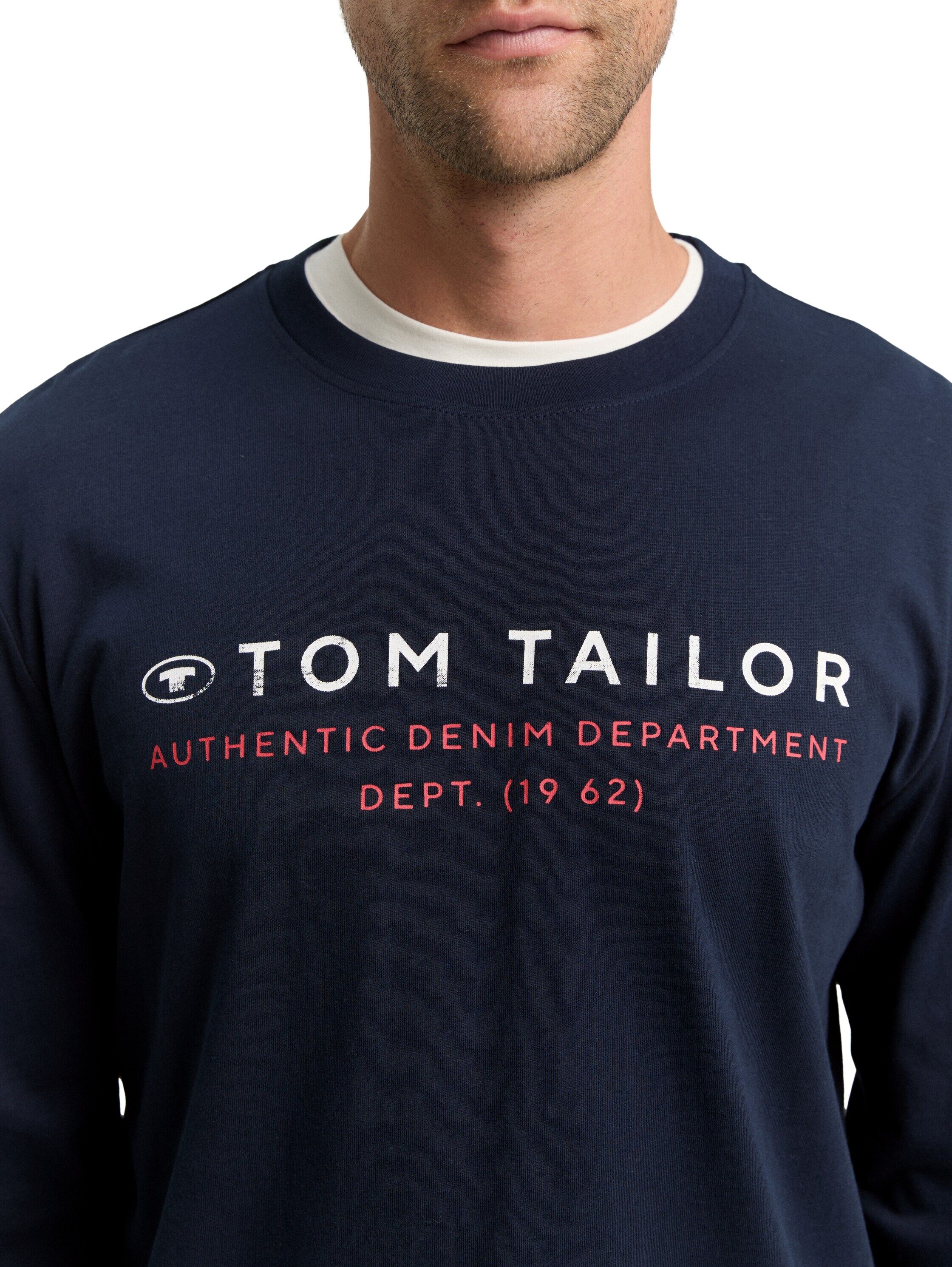 TOM TAILOR mit Logo Print sky captain blau XXL
