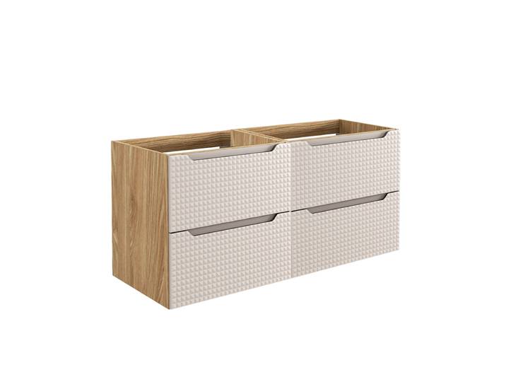 Meuble sous-vasque 120cm Mallory Beige et bois