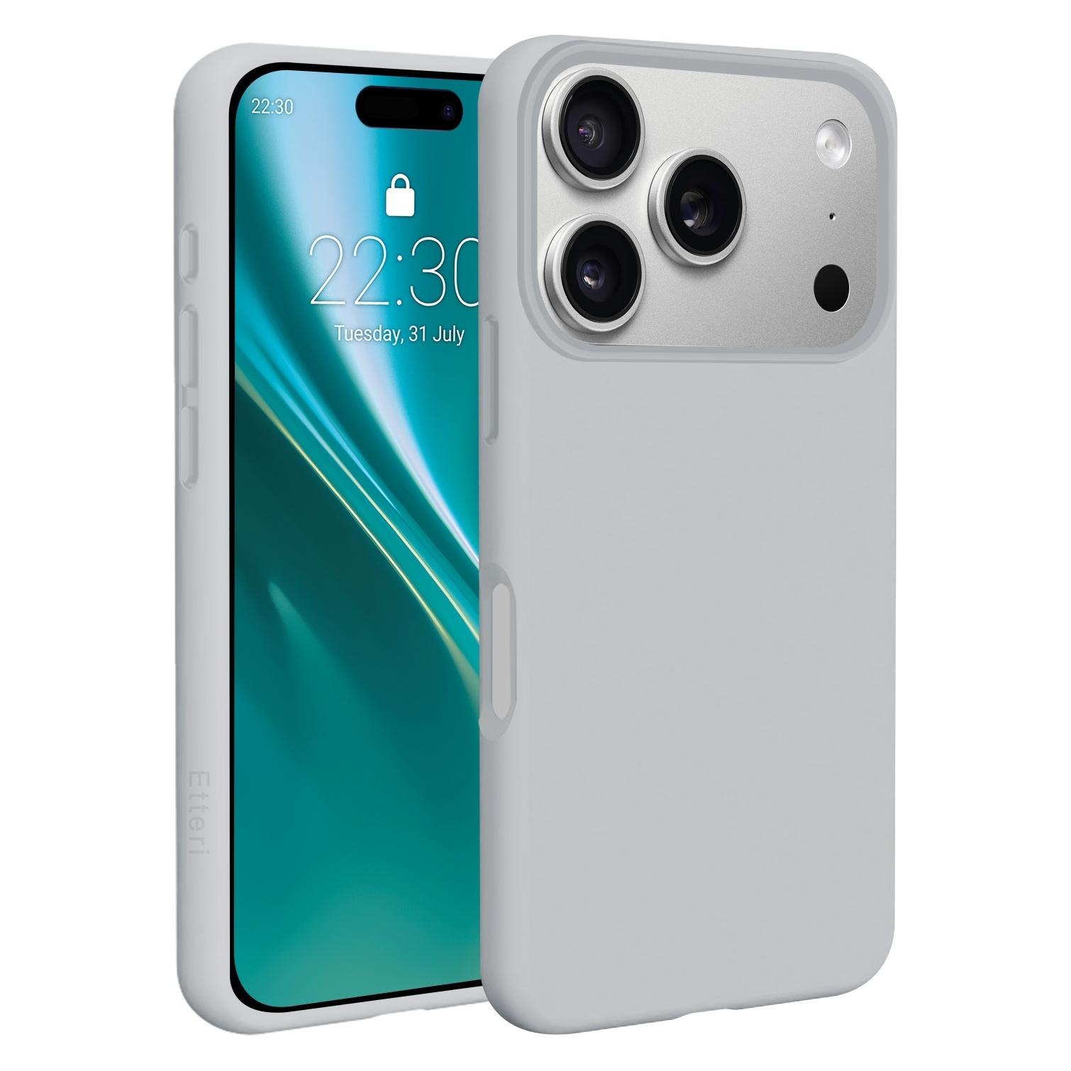 Etteri Silikon-Mag-Hülle für das iPhone 17 Pro Max / 18 Pro Max in Silber (Apple iPhone 17 Pro Max, Apple iPhone 18 Pro Max) (76447135)