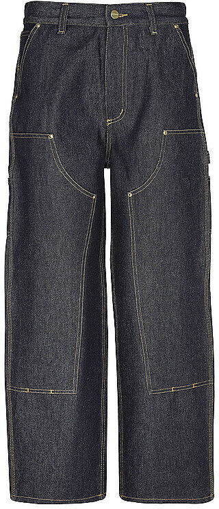 CARHARTT WIP Hose Barrell FIt BRANDON DOBLE KNEE dunkelblau   L L