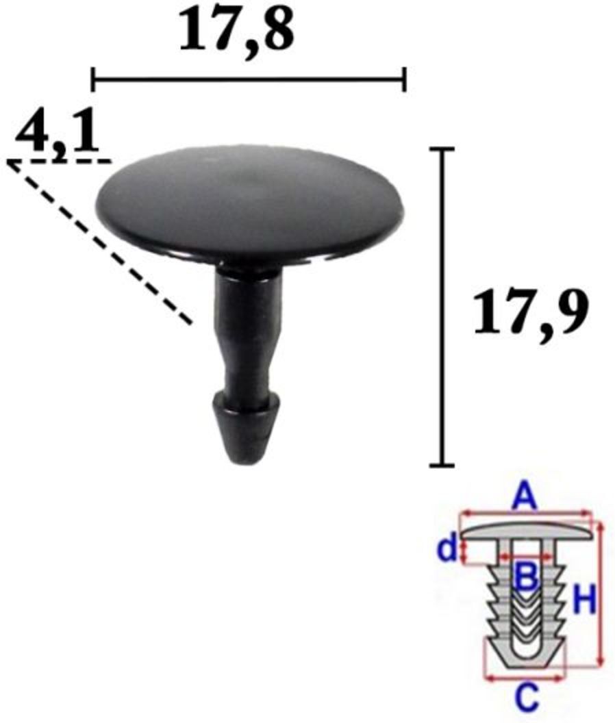 Polsterklammer ROMIX ROM C70513, 10 Stück