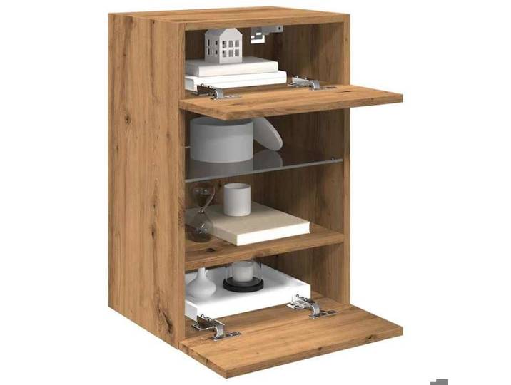 UNIQUE*Meubles TV muraux avec lumières LED 2 pcs - Armoires de Télévision Suspendues - chêne artisanal - NEW206751