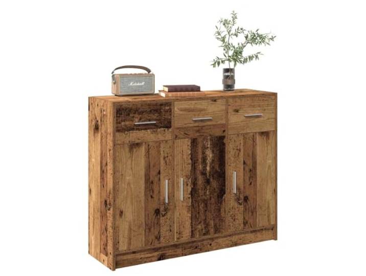 RJPLMFV Anrichte, altes Holz, 91 x 28 x 75 cm, Ingenieurholz Langlebige Aufbewahrung, leicht zu reinigen, Ausstellungsfläche, staubdichte Türen