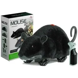 Lean Toys R/C-Maus auf Rädern, gross, schwarz