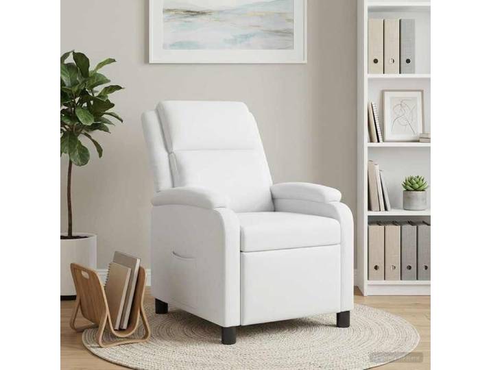 ELORAN®Fauteuil inclinable - Blanc - Tissu - Fauteuil simple Moderne_00679160