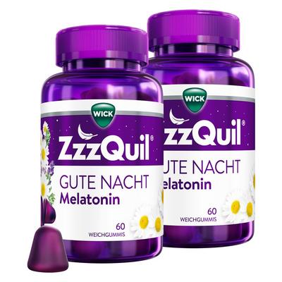 Wick ZzzQuil Gute Nacht Doppelpack 2x60 St Fruchtgummi