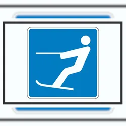 HB-Druck Wasserski fahren erlaubt Symbol A5 (148x210mm)