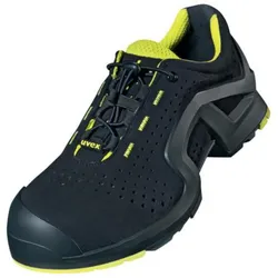 uvex 1 x-tended support Sicherheitsschuh S1P Halbschuh gelocht schwarz/gelb 45 - 8514145 - schwarz/gelb