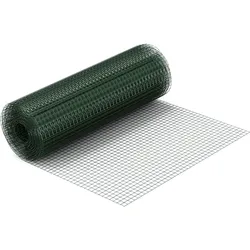 Wiltec, Draht, Volierendraht 12x12mm 25m 100cm grün Maschendraht Draht Drahtgitter Käfigdraht (25 m)