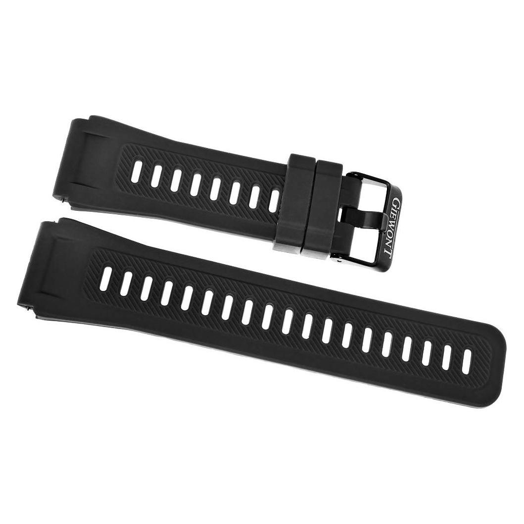 Quartz Armband für Smartwatch Giewont GW430 Silikon Schwarz GWP430-1 (22 mm, Edelstahl, Silikon) (GWP430-1)