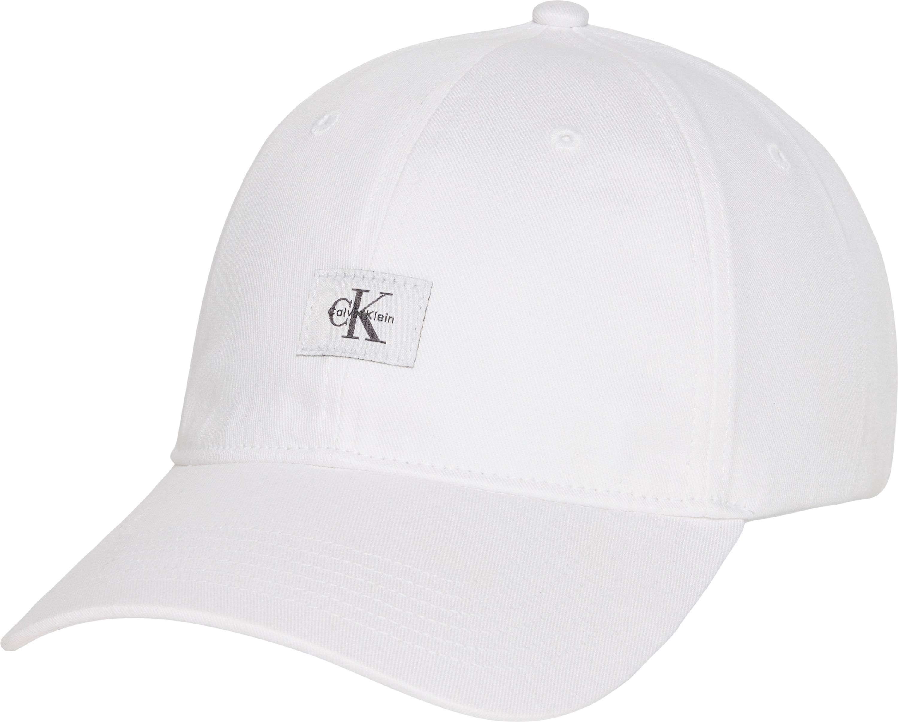 Baseball Cap CALVIN KLEIN JEANS, Herren, weiß (hellweiß), Web, Baumwolle, unifarben, Caps Baseball Cap, Regular fit