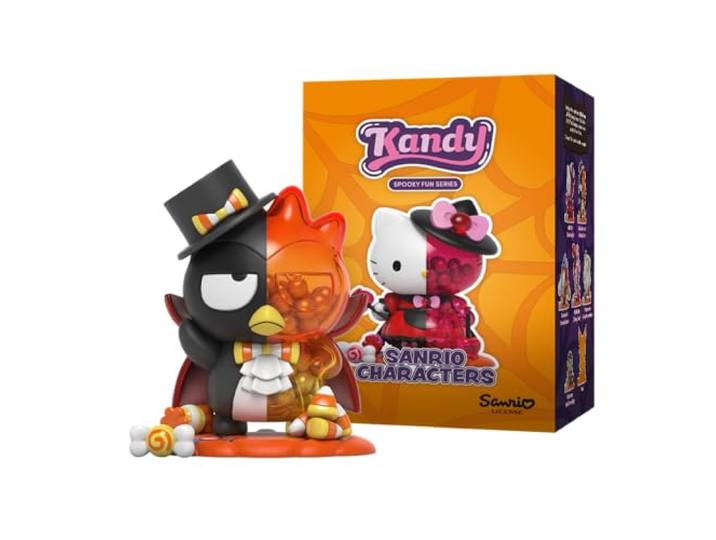 Mighty Jaxx verzamelfiguur Kandy x Sanrio Spooky-Fun-Halloween-editie, speelgoedverzamelfiguren in blinde doos, één verpakking, bevat een willekeurig personage