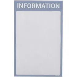 Ultradex, Informationsschild, Infotaschen mit Überschrift -Information- magnetisch für DIN A4 352x225mm VE=5 Stück grau