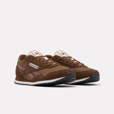 Sneaker REEBOK CLASSIC "CLASSIC AZ", Herren, Gr. 47, atmungsaktiv, braun (simple braun, simple braun, schwarzberry), Leder, Synthetik, Textil, Schuhe Sneaker