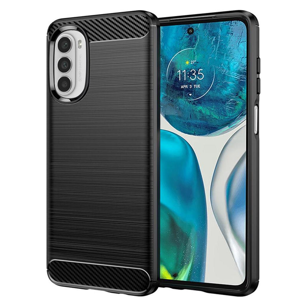 Techsuit - Carbon Silicone - Motorola Moto G52 4G / Moto G82 5G - Black (Motorola Moto G82 5G) (56340945)