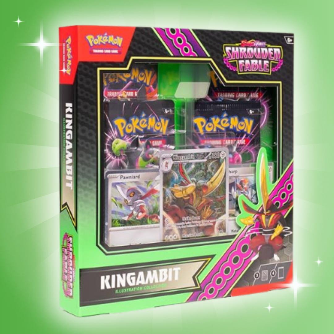 Shrouded Fables SV6.5 Kingambit Illustratiecollectie Engels met 4 boosterpacks en promotiekaarten