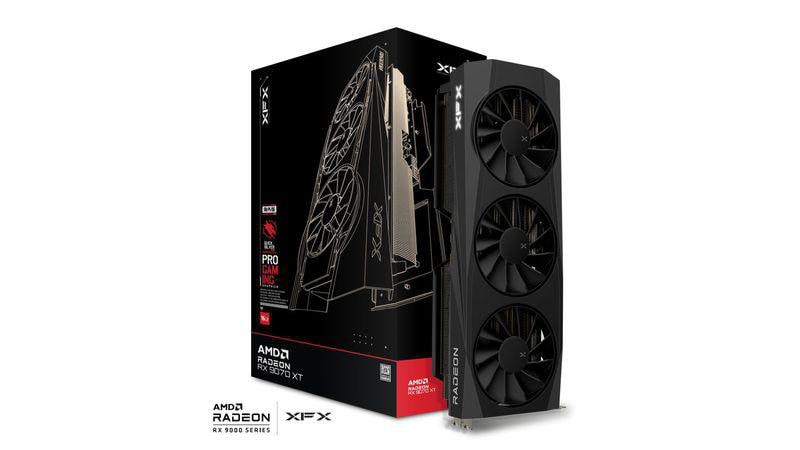XFX QuickSilver Radeon RX 9070 XT Gaming Edition Black Grafikkarte 16 GB