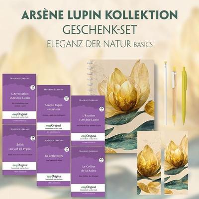 Arsène Lupin Geschenkset - 6 Bücher (mit Audio-Online) + Eleganz der Natur Schreibset Basics, Set von Maurice Leblanc, EasyOriginal Verlag,