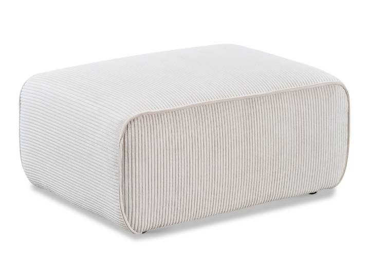 Polsterhocker HOME AFFAIRE Noord 92/66 cm , beige (cream), B:92cm H:44cm T:66cm, 92% PES; 8% Nylon, Hocker, Polsterhocker, mit Kedernaht, schöne Serienergänzung