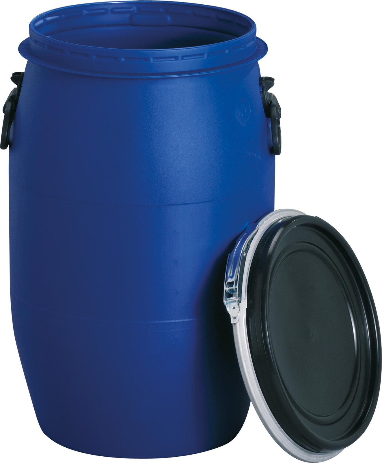 GRAF kunststof wijdmond vat 60 L blauw voedselveilig met UN-markering