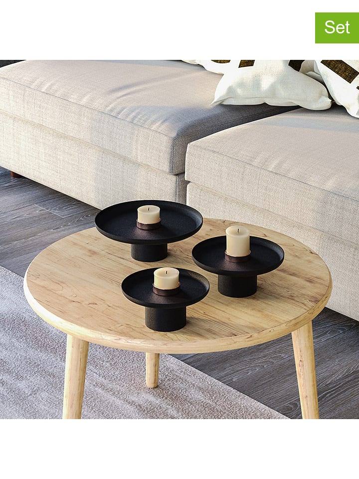 Scandinavia Concept 3er-Set: Servierplatten in Schwarz - onesize