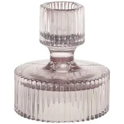 Chic Antique Kerzenständer für Stabkerzen aus Glas, taupe