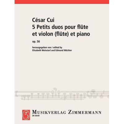 5 Petits duos pour flûte et violon (flûte) et piano -