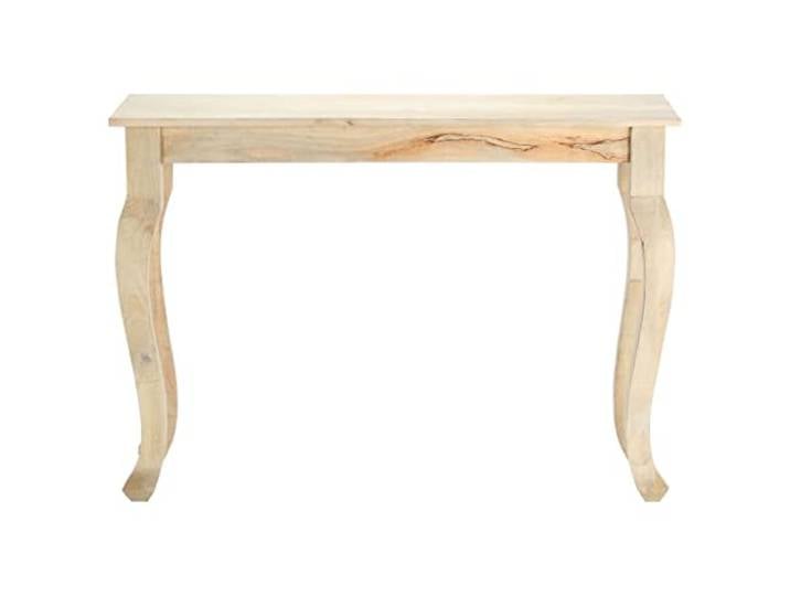 Konsole 110 x 35 x 77 cm aus massivem Mangoholz mit gebleichtem Finish Handgefertigt, elegant geschwungene Linien, einfache Montage, einzigartige Maserung, robuste Oberfläche