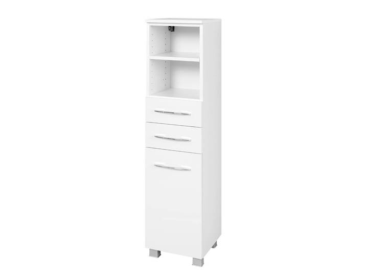 Meuble midi I 30 x 122 x 35cm Blanc/Blanc