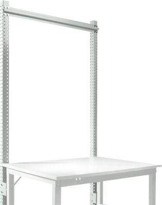 Aufbauportal, Grundtisch STANDARD Arbeitstisch-/Werkbanksystem UNIVERSAL/PROFI, 1250 mm, lichtgrau