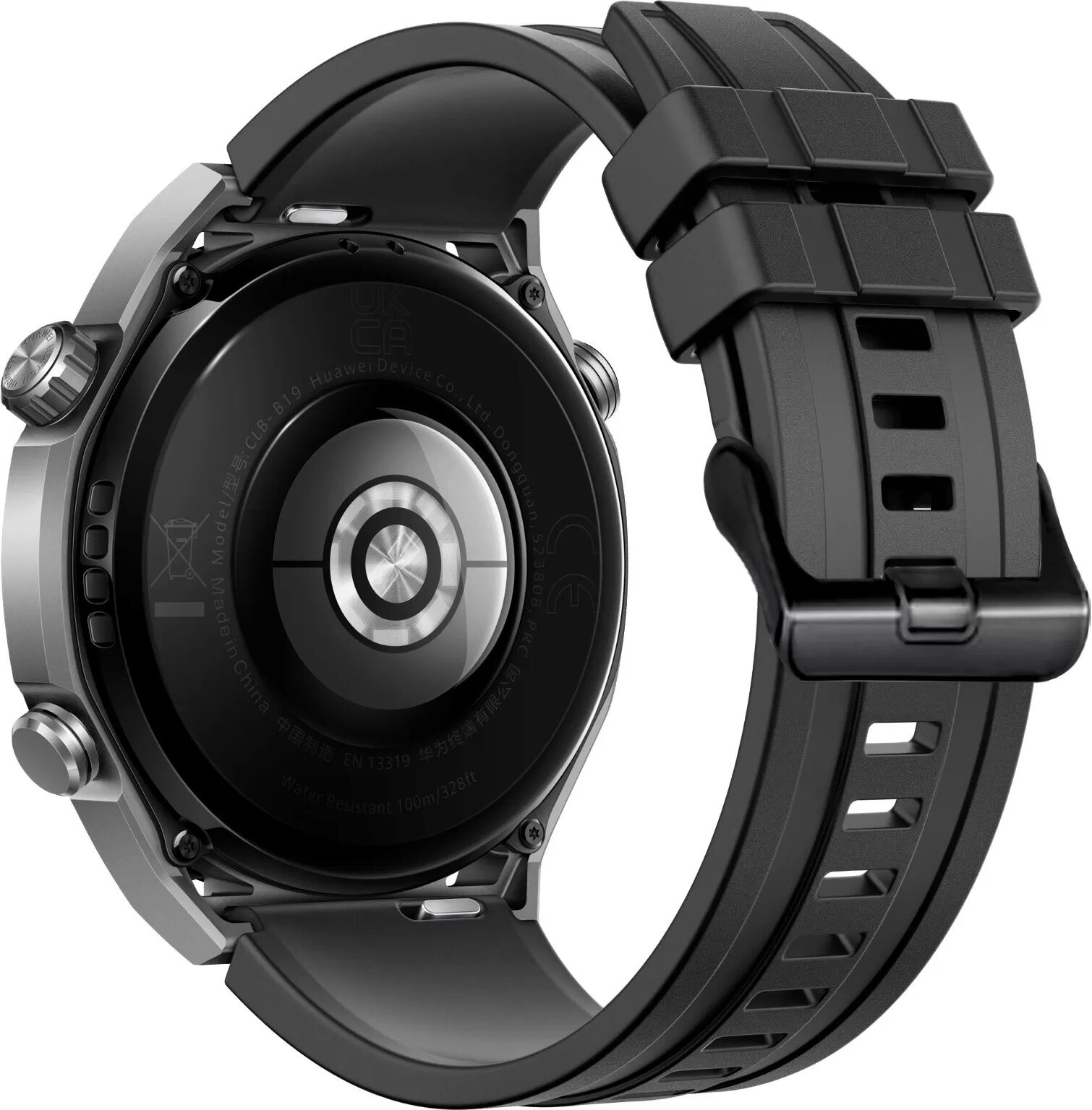 INF Silikon Uhrenarmband 22mm für Huawei Watch Ultimate Schwarz