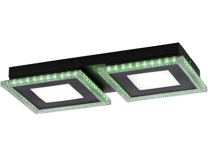 JUST LIGHT LED Deckenleuchte ACRI , schwarz, 2, 1 Stk., Leuchten, LED Deckenleuchte