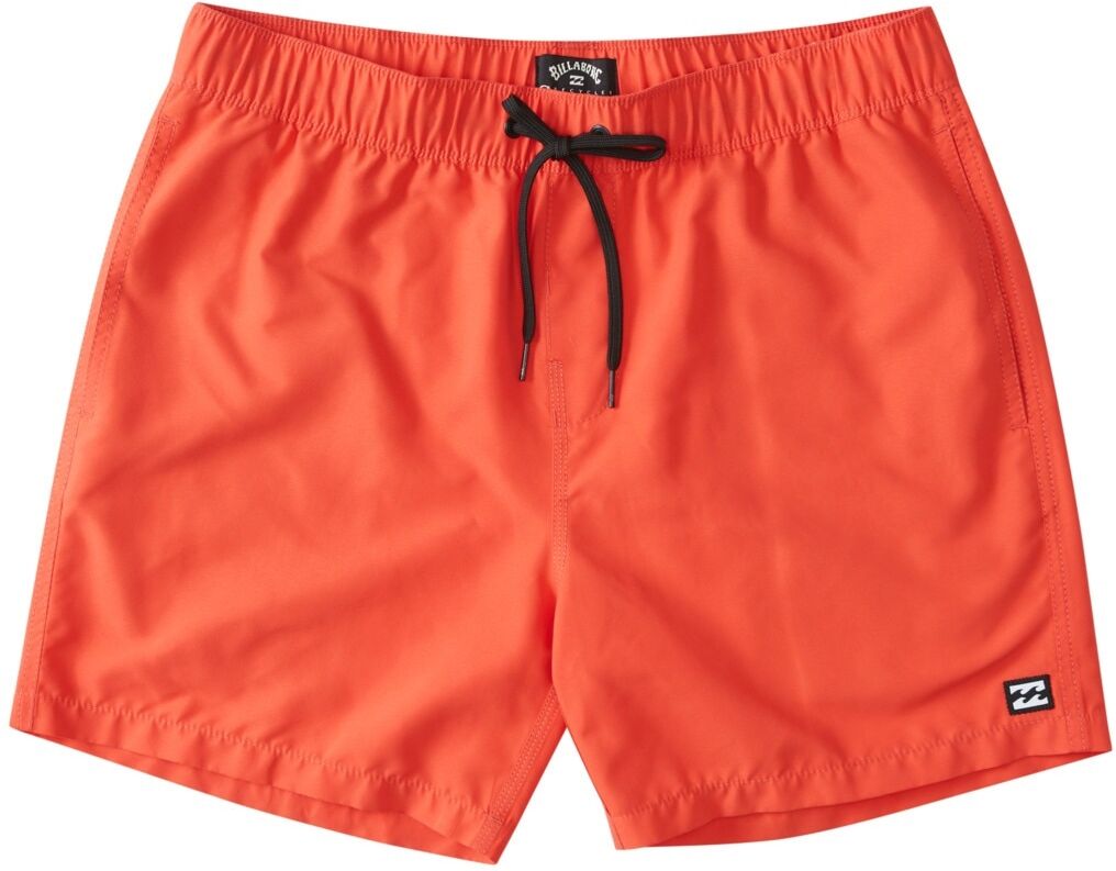 Badeshorts BILLABONG "All Day Layback", Jungen, Gr. 14, rot (rot hot), Obermaterial:100% Polyester., Badehosen Badeshorts rot hot 14