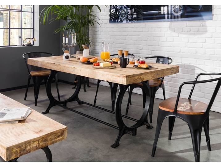 Esstisch Altholz 180x90x80 lackiert INDUSTRIAL #27