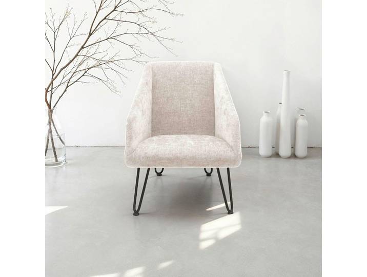 Livetastic Sessel 700 044, Creme, Metall, 60x71x83 cm, Made in EU, FSC Mix, gepolsterte Armlehnen, Wohnzimmer, Sessel, Polstersessel
