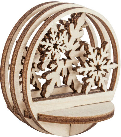 Holz-Steckteile "Schneeflocke", 2 Stück