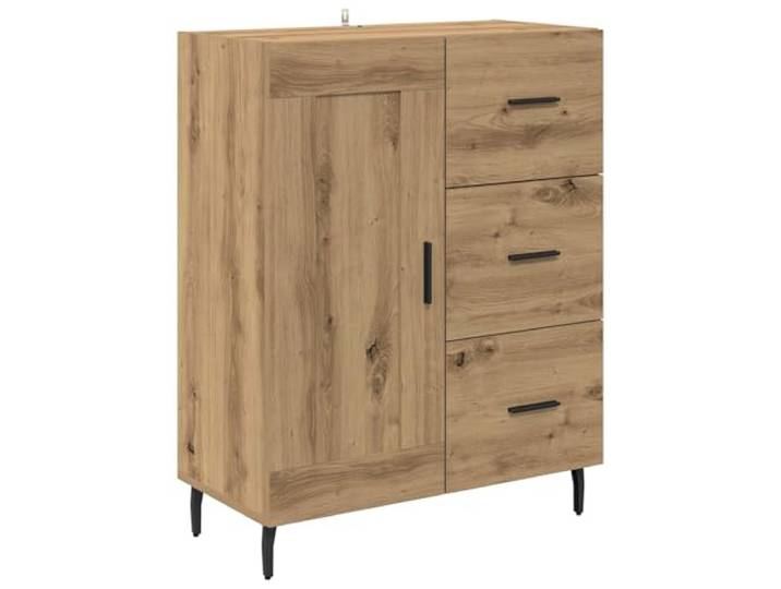 LKJephalotrope Sideboard Artisan-Eiche 69,5x34x90 cm Kommode Kompakter Beistellschrank mit Schublade und Tür für Wohnzimmer und Esszimmer aus Holzwerkstoff.